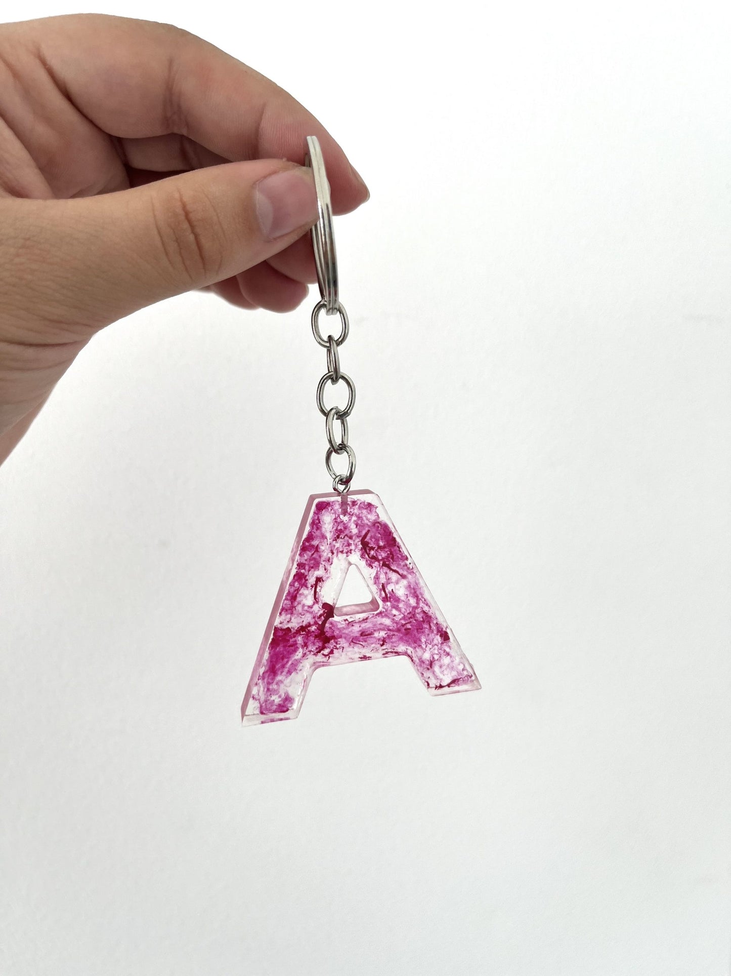 Porte clé fumé rose