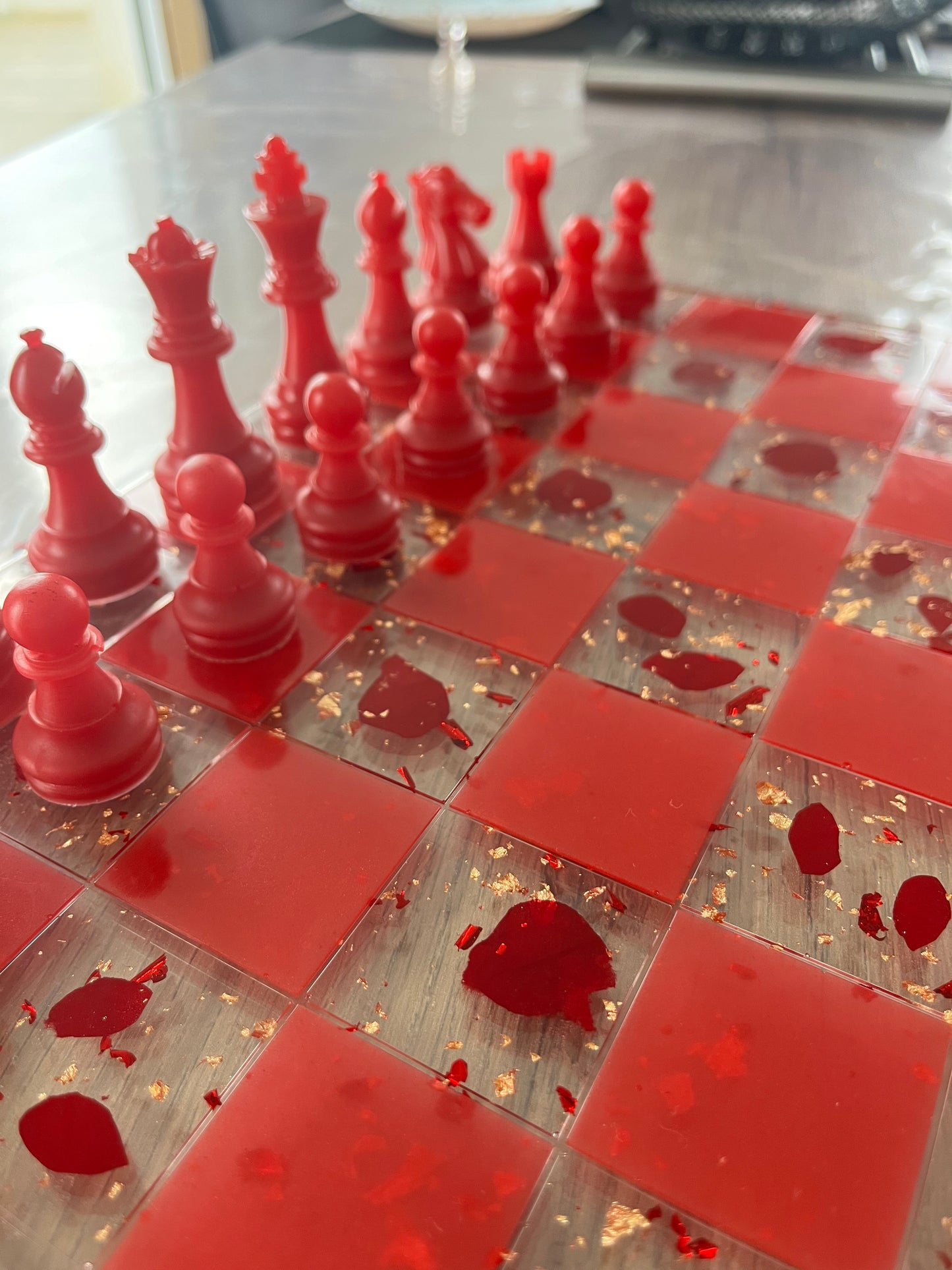 Jeu d’échec pétale de rose