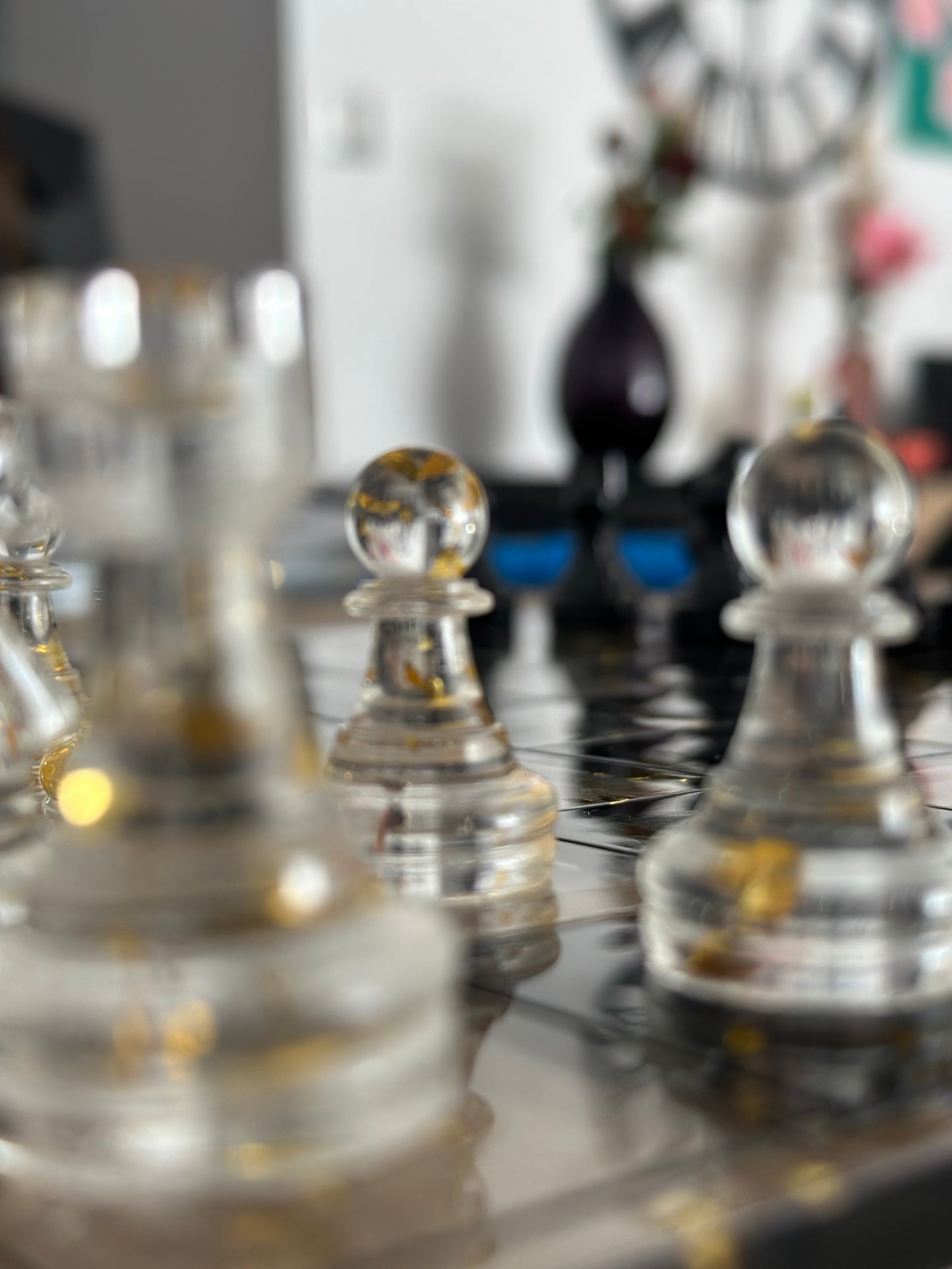 Jeu d’échec or et noir