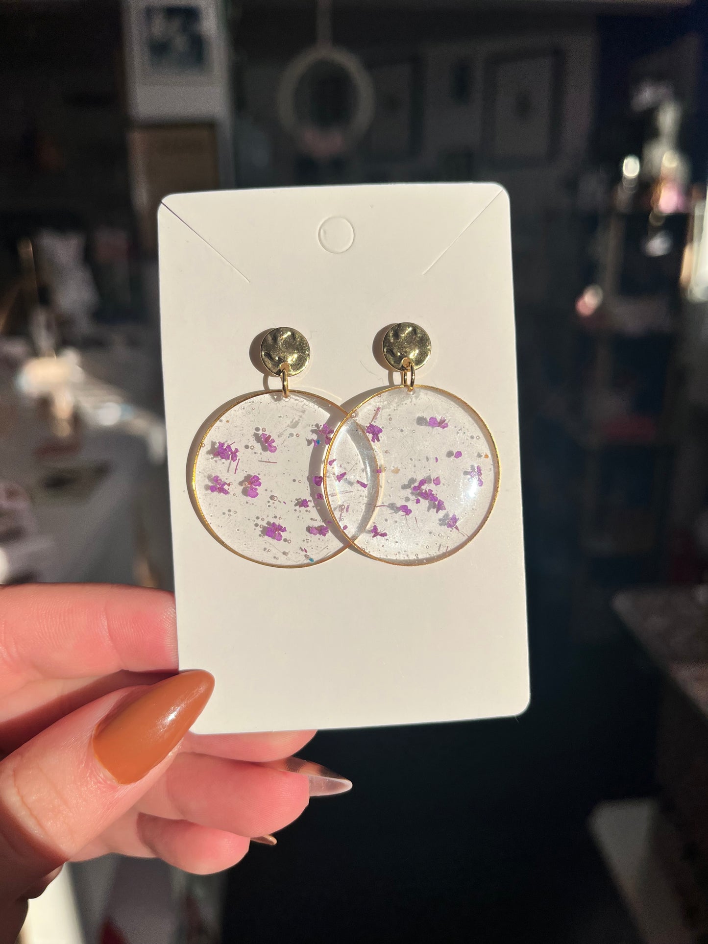 Bijoux personnalisés fleurs séchées