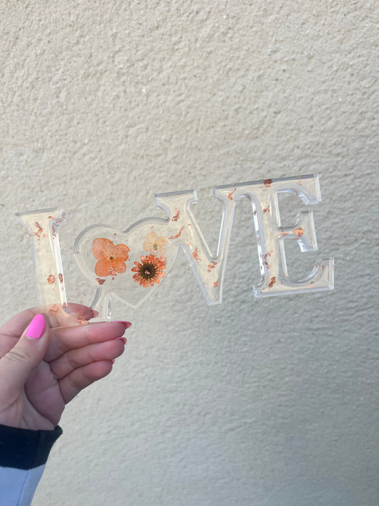 Love décoration à poser orange