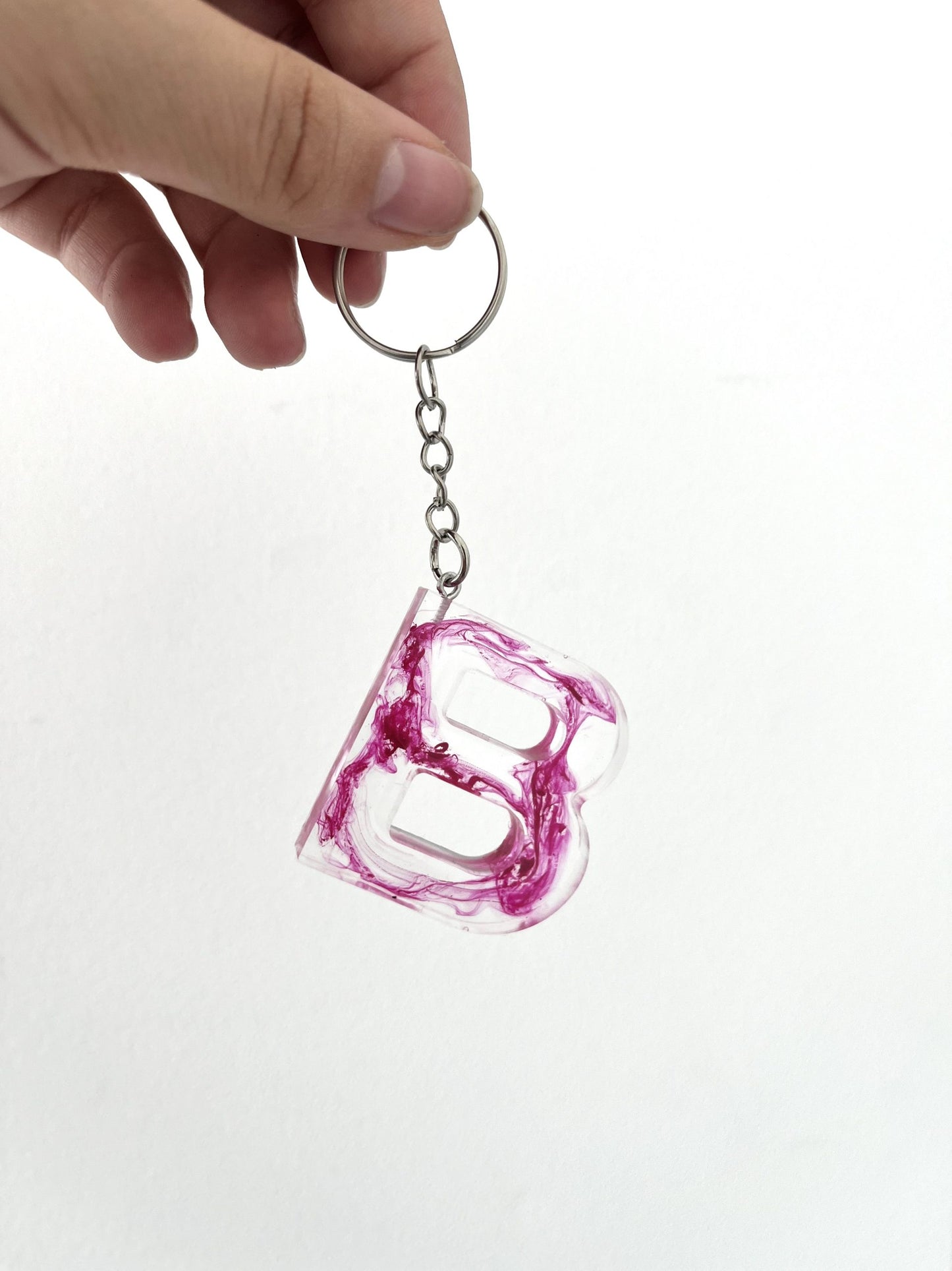 Porte clé fumé rose