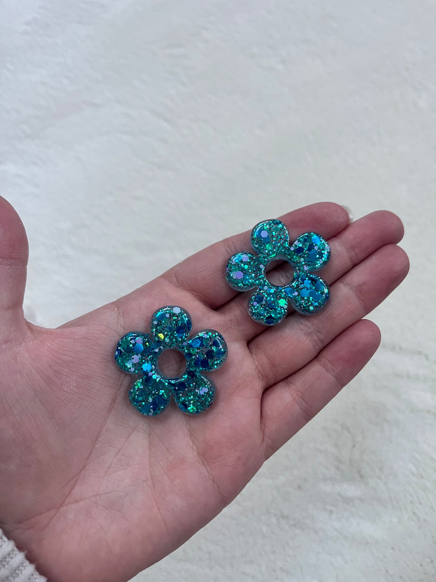 Pampille bleu à paillettes