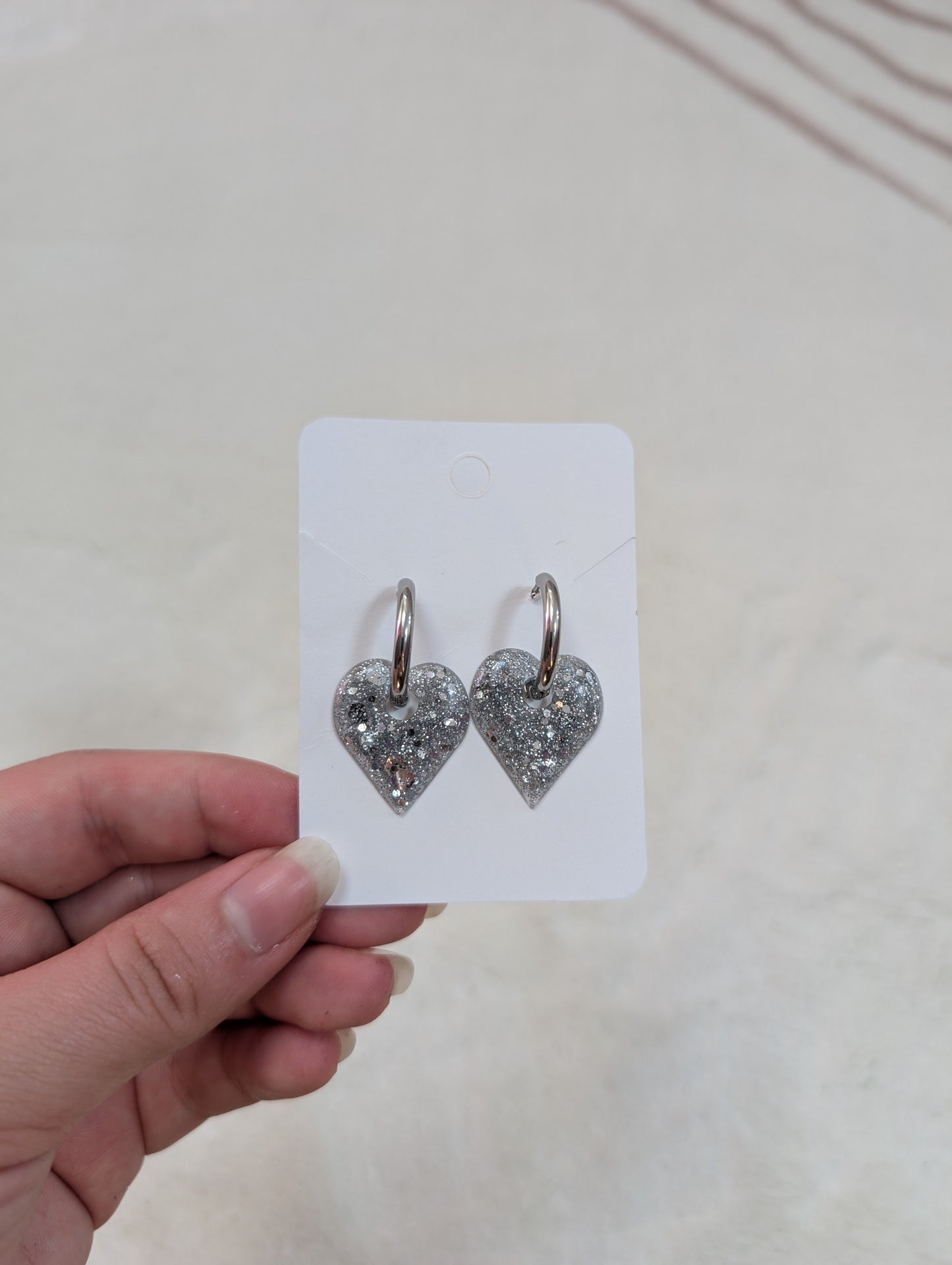 Pampille argenté à paillettes