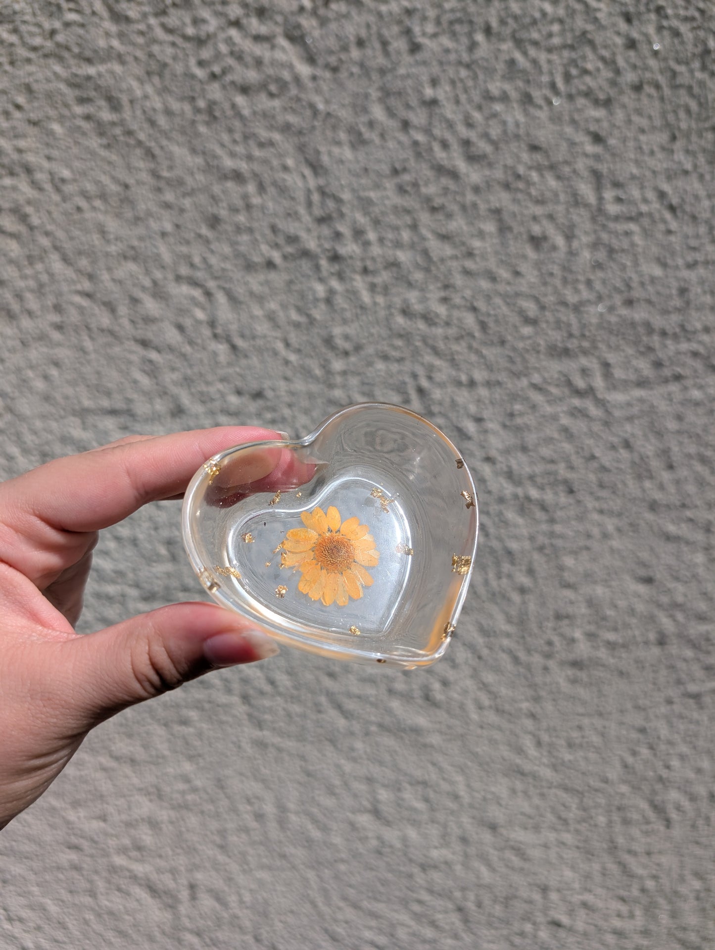 Coupelle cœur fleur orange