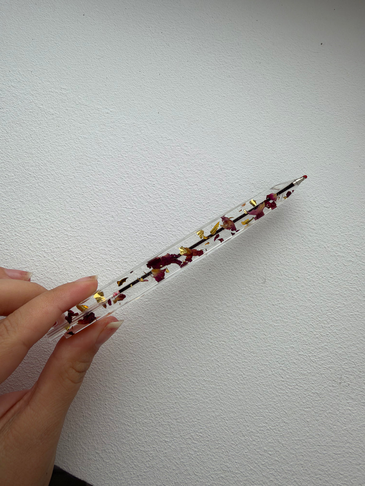 Stylo pétale de rose