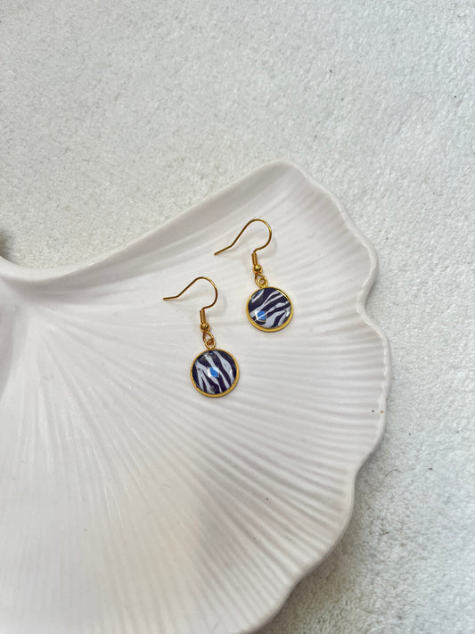 Boucle d’oreille motif zébrer