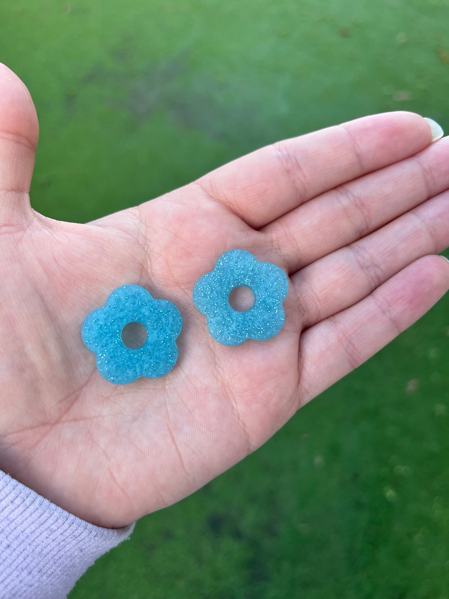 Pampille grande fleur bleu