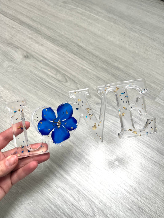 Love décoration à poser bleu