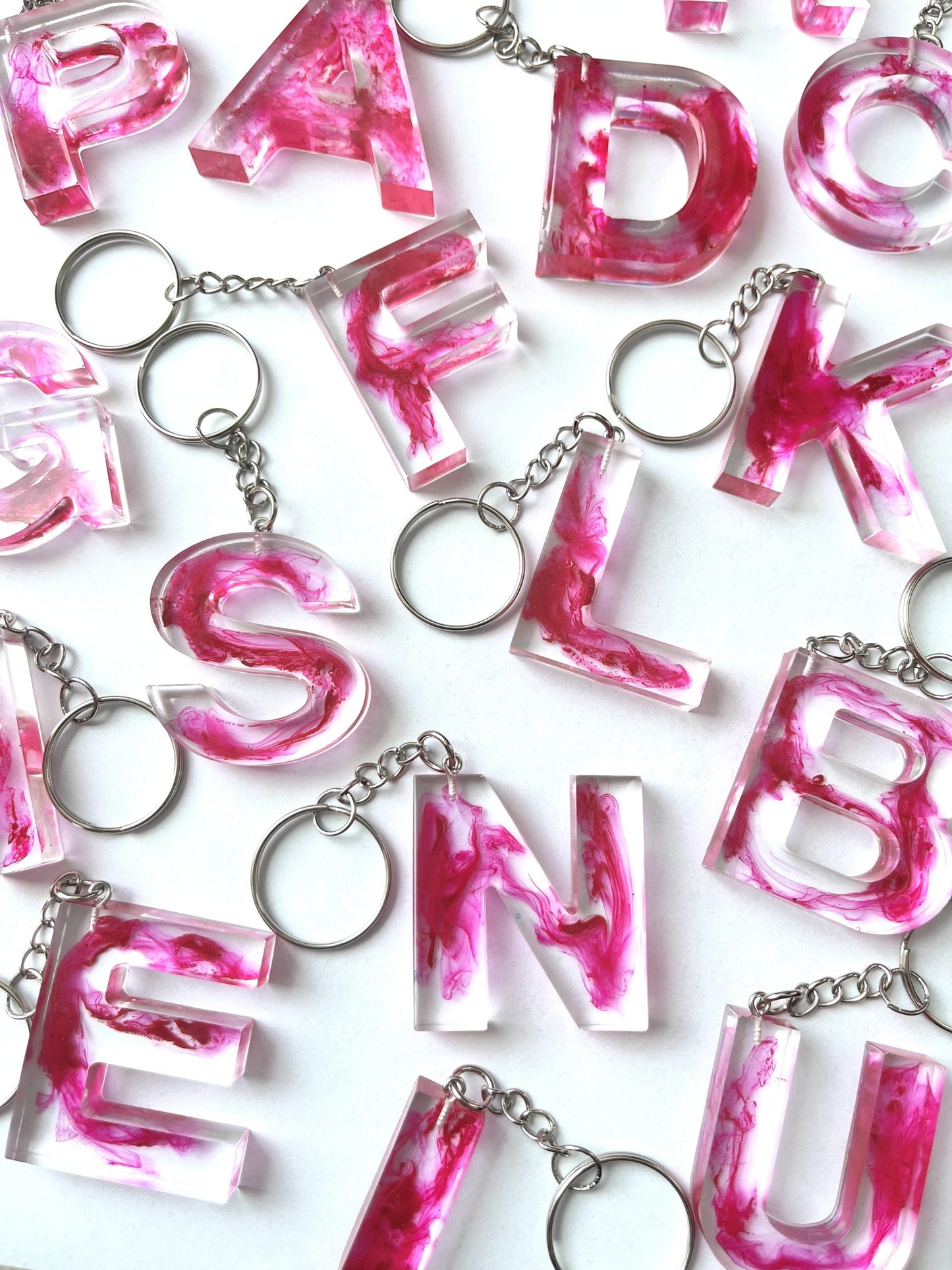 Porte clé fumé rose