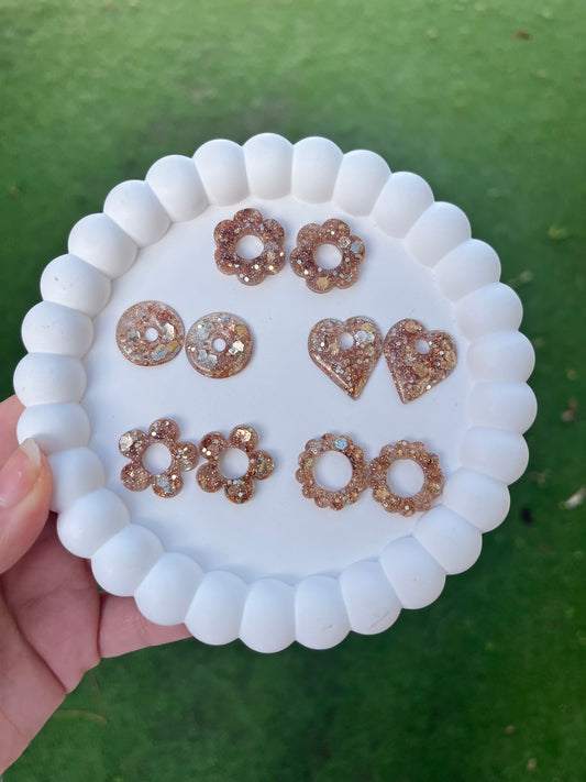 Pampille doré à paillettes