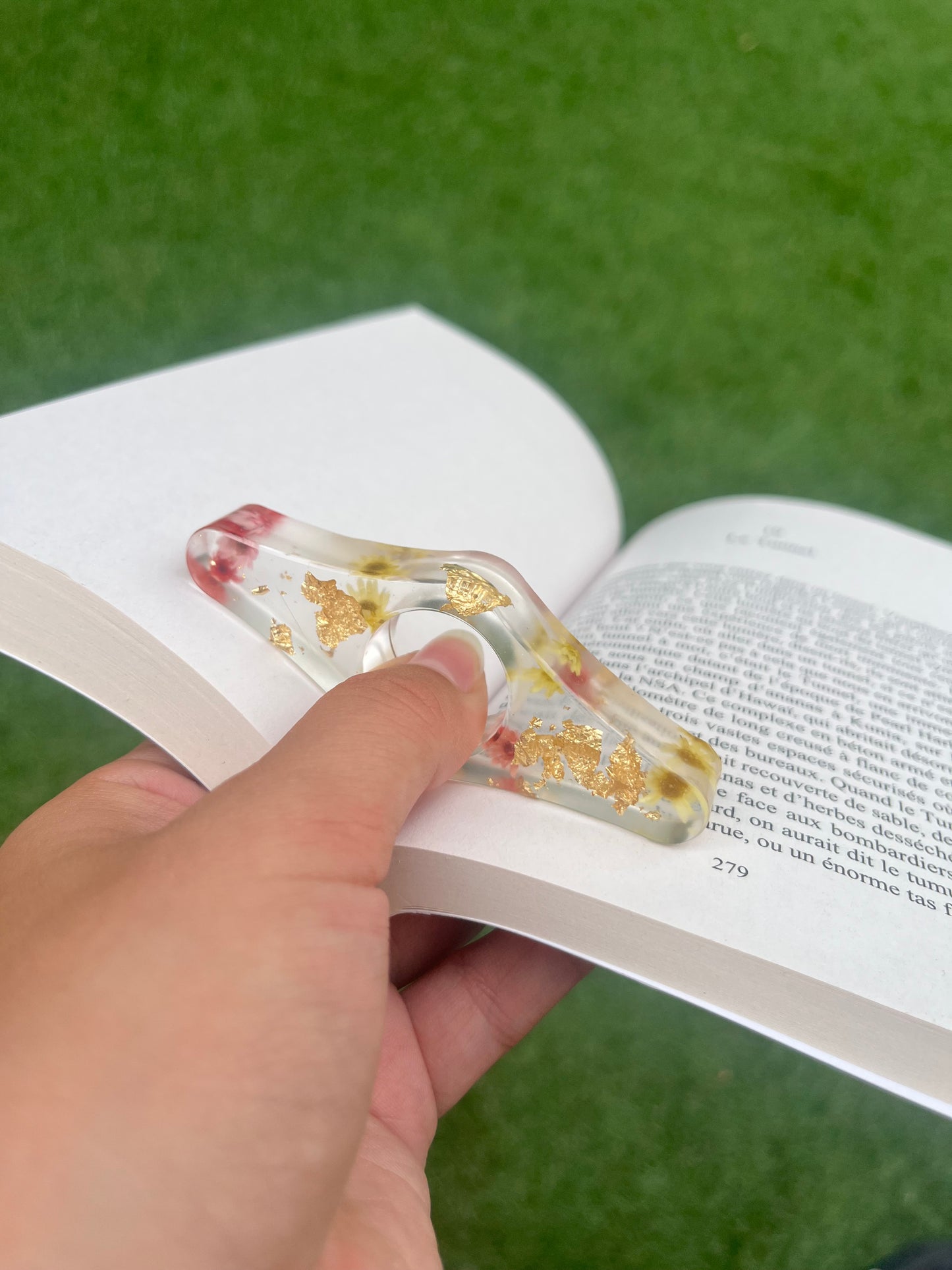 Bague de lecture petite fleur
