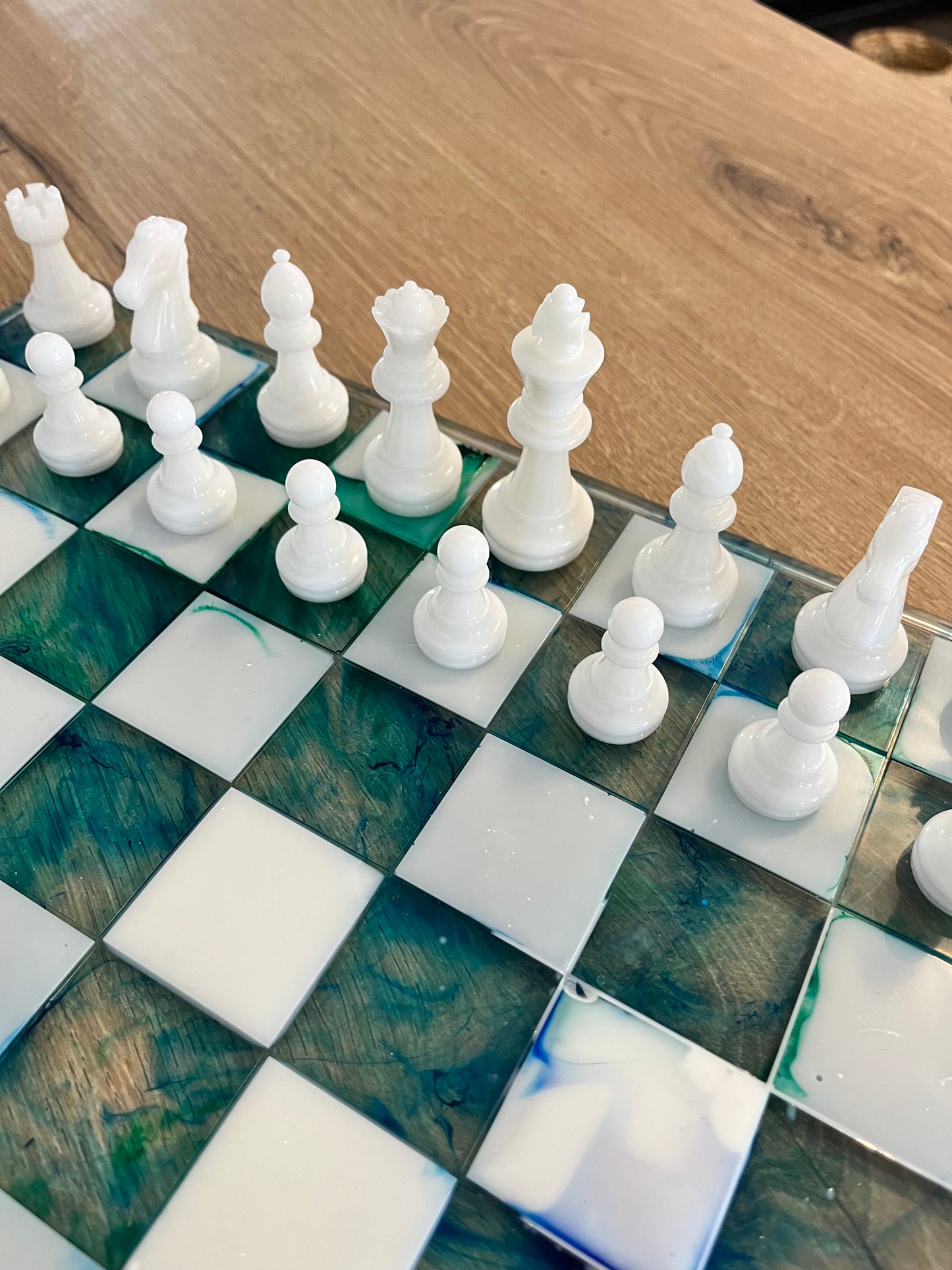 Jeu d’échec camaïeu bleu