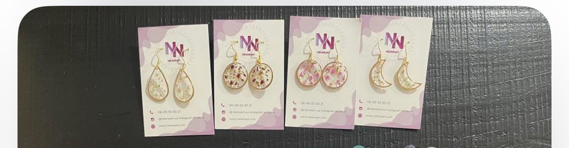 Bijoux personnalisés fleurs séchées