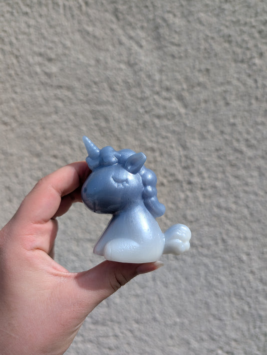 Licorne dégradé bleu blanc