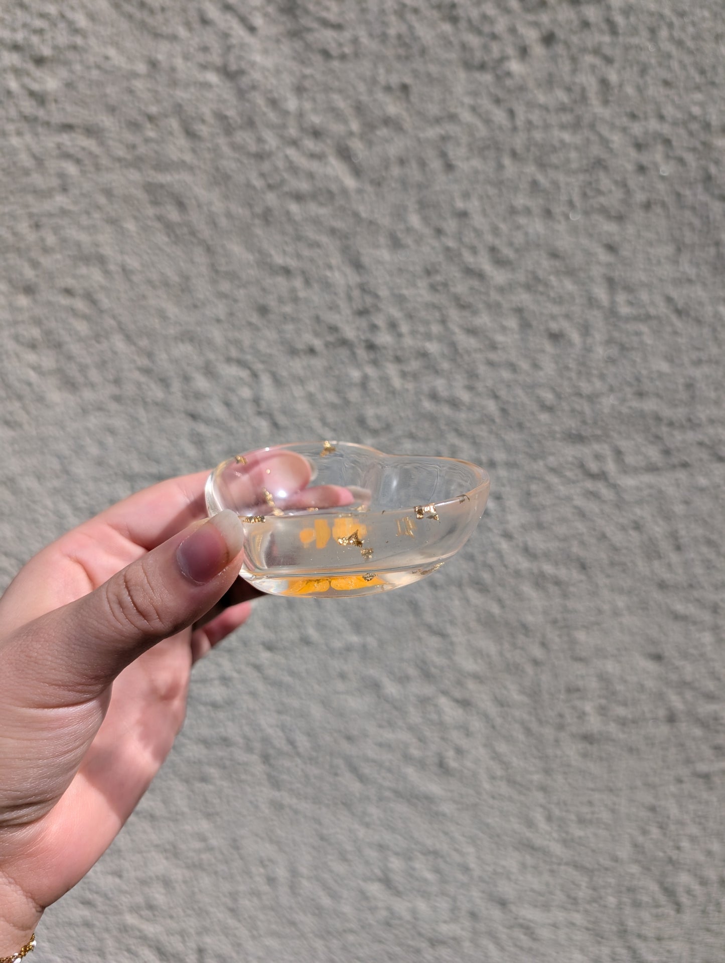 Coupelle cœur fleur orange
