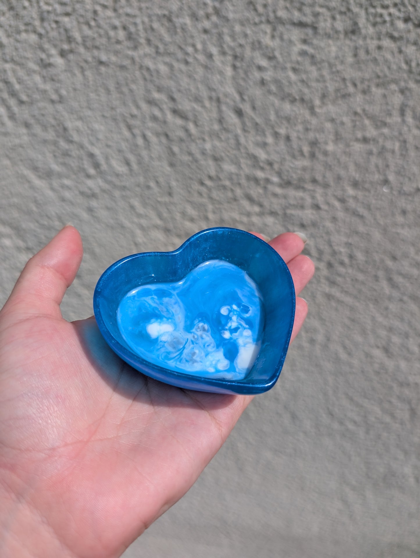 Coupelle cœur bleu