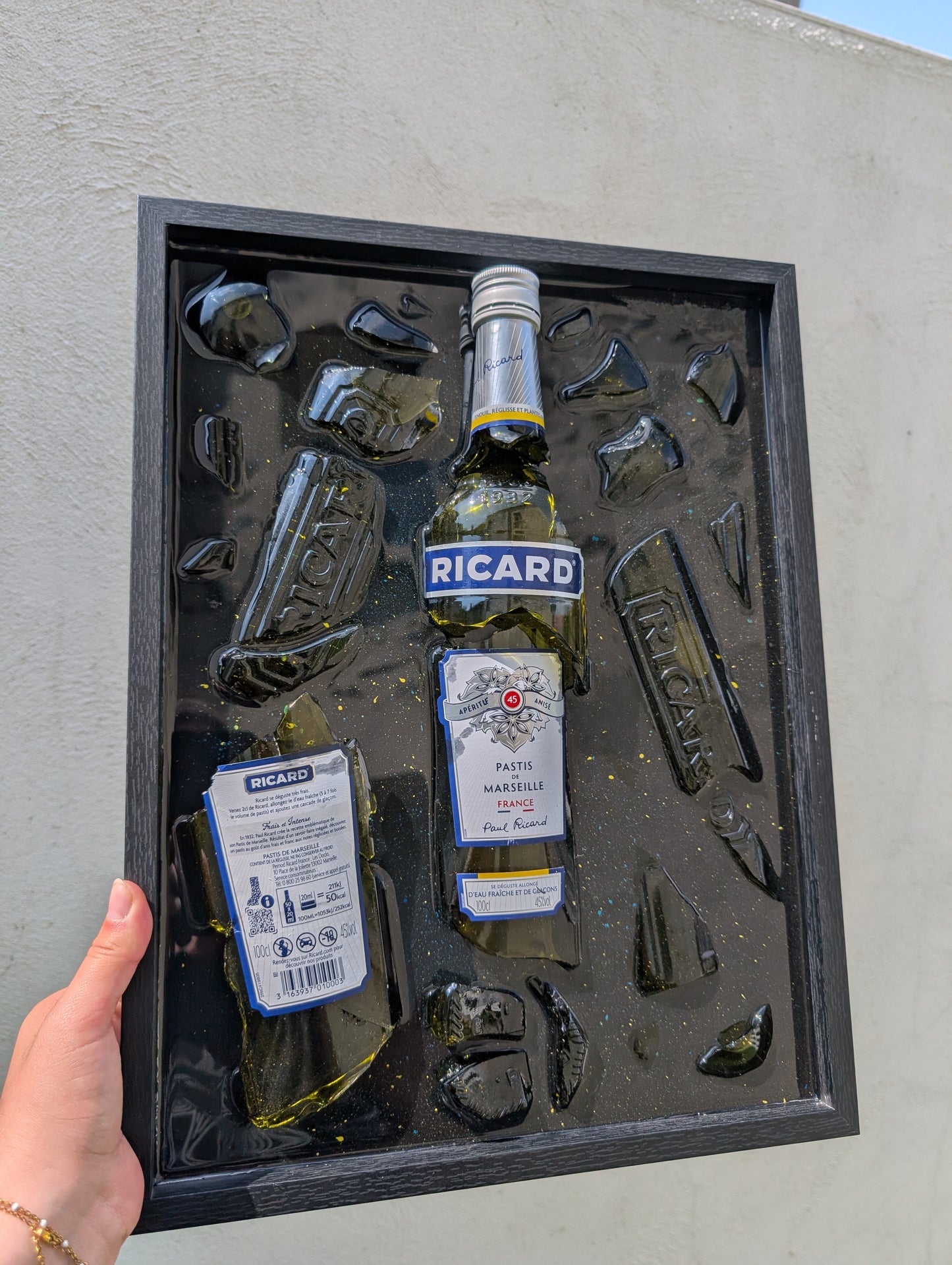 Cadre Ricard touche bleu et jaune